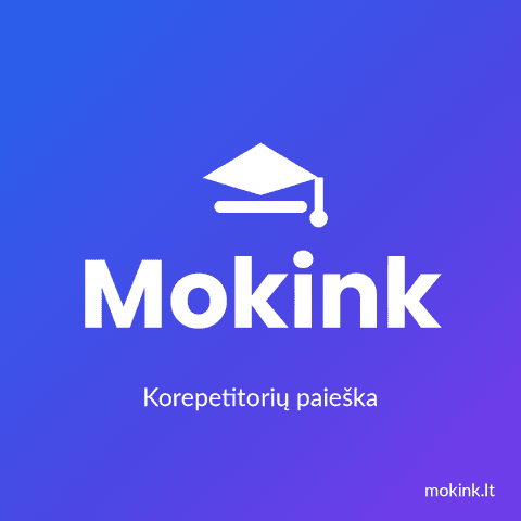 Mokink — korepetitorių paieškos platformos logotipas